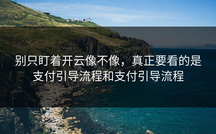别只盯着开云像不像，真正要看的是支付引导流程和支付引导流程